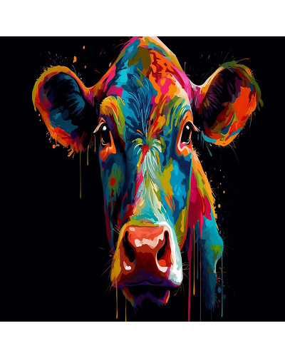 Poster vache colorée